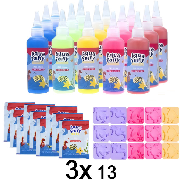 3x Komplet za izradu dječjih igračaka za vodu (13 komada) | GELPLI