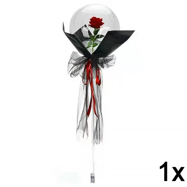 1x LED balon s ružom za nezaboravne trenutke | LOVEBALLOON