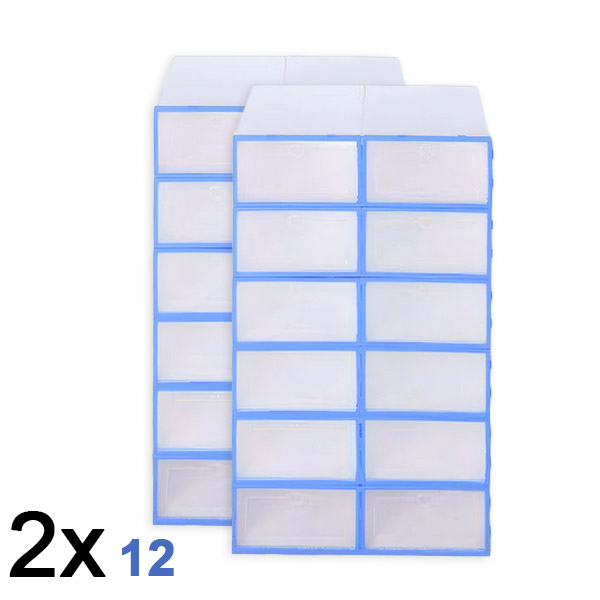 2x Plastična kutija za odlaganje cipela (12 komada) | SHOEZY