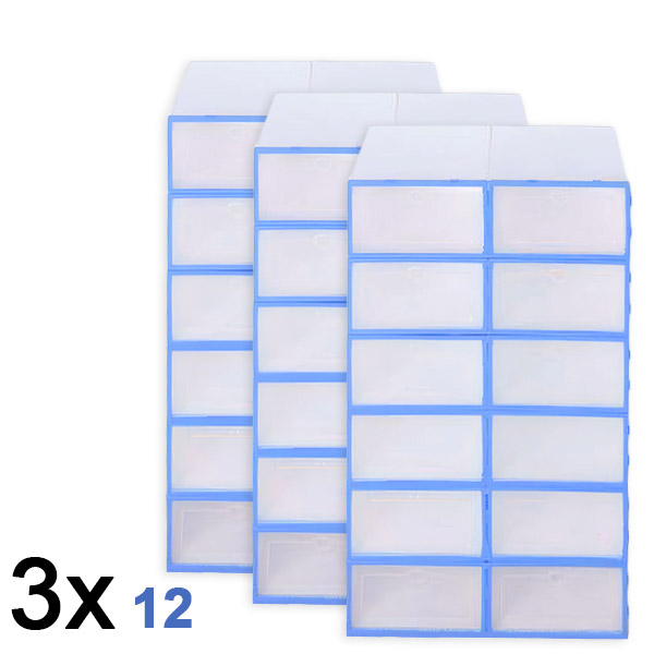 3x Plastična kutija za odlaganje cipela (12 komada) | SHOEZY