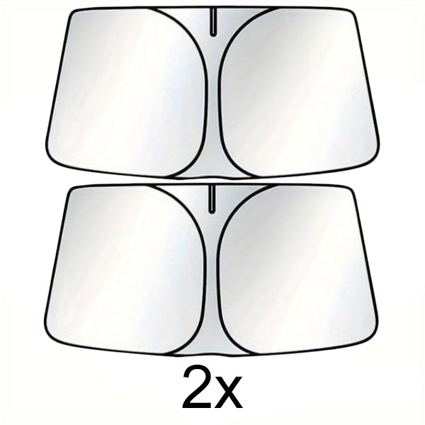 2x 4-slojno sklopivo auto sjenilo (145 x 80 cm) | SUNDEO