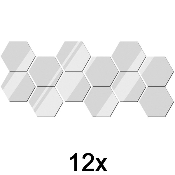 1x Zrcalne naljepnice za ogledalo (komplet od 12) | HEXAGEM