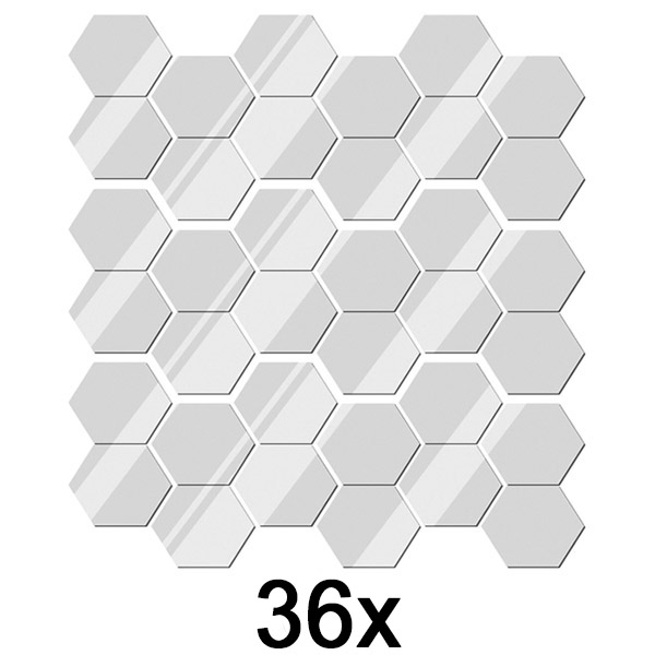 3x Zrcalne naljepnice za ogledalo (komplet od 12) | HEXAGEM